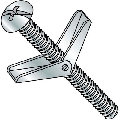 3/8X3 Combination Round Head Toggle Bolt Zinc, Pkg of 25