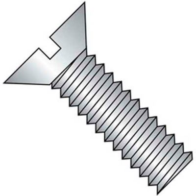 3/8-16X4 1/2 Slotted Flat Machine Screw Fully Threaded 18 8 Stainless Steel, Pkg of 100