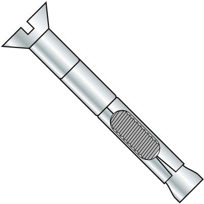 3/8X6 Flat Head Sleeve Anchor Zinc, Pkg of 50