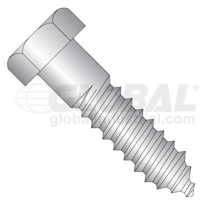 3/8X6 Hex Lag Screw 18 8 Stainless Steel, Pkg of 50