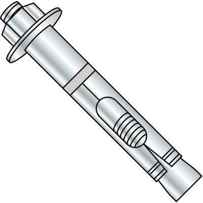 1/2X4 Hex nut Sleeve Anchor Zinc, Pkg of 25
