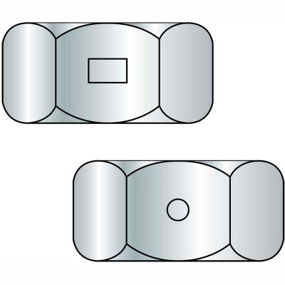 3/4-10 Two Way Reversible Hex Lock Nut Zinc Wax, Pkg of 100