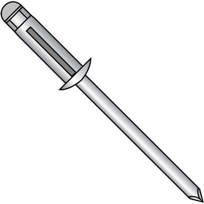 Aluminum Trebol Dome Head Rivet - 3/16 x .039 -0.118, Pkg of 2000 - Pkg Qty 2000
