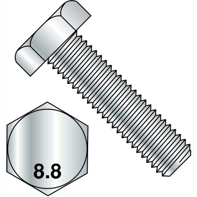 M16X55 Din 933 8 Point 8 Metric Fully Threaded Cap Screw Zinc, Pkg of 100