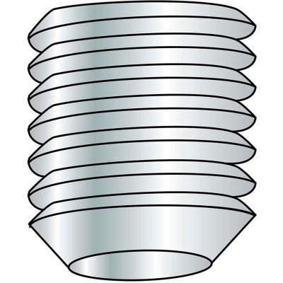 M3X8 Metric Socket Set Screw Knurl Cup Point Plain Imported, Pkg of 25