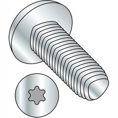 M3X6 Din 7500 C E Pan 6 Lobe Recess Thread Rolling Screw Zinc Bake And Wax, Pkg of 1500