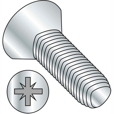 M4-0.7X8 Din 7500 M Metric Type Z Flat Thread Rolling Screw Zinc Bake Wax, Pkg of 1000