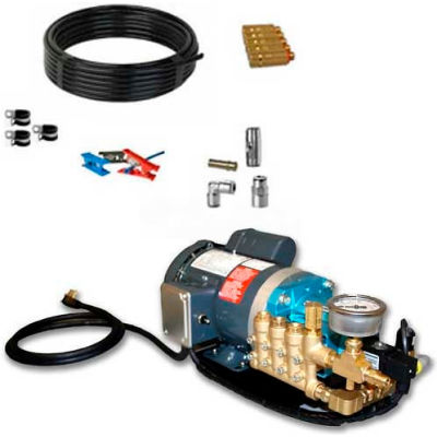 Koolfog KF50-N 50' UV Protected Nylon Misting Kit System, W/115 Volt,1 HP G2-20 Pump