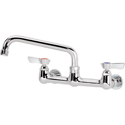 Krowne 12-808L - Silver Series 8" Center Wall Mount Faucet, 8" Spout
