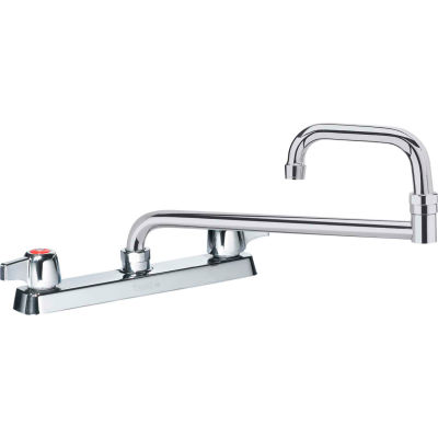 Krowne 13-818L - Commercial Series 8" Center Deck Mount Faucet, 18" Jointed Spout