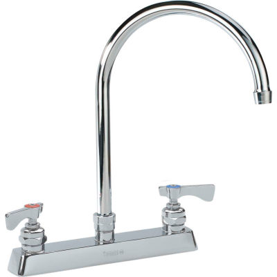 Krowne 15-502L - Royal Series 8" Center Deck Mount Faucet, 8-1/2" Gooseneck Spout