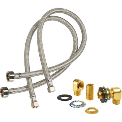 Krowne Royal Series Flexible Water Line Kit with Heavy Duty Wall Mounting Kit