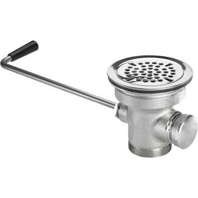 Krowne 22-204 - 3-1/2" Twist Waste Drain with 1-1/4" Overflow Outlet (Cap Included)