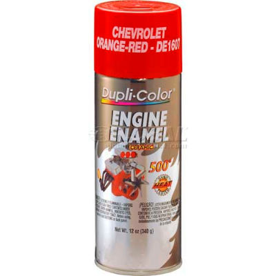 Dupli Color Engine Enamel With Ceramic Chevrolet Orange Red 12 Oz Aerosol De1607 Pkg Qty 6 B658972 Globalindustrial Com - Dupli Color Engine Paint Red