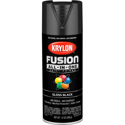 Download Krylon Fusion All-In -One Combination Aerosol Paint & Primer, Gloss Black, 12 oz. | B2779764 ...