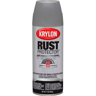 Krylon Rust Protector Rust Preventative Enamel Gray Primer 12oz. Aerosol Can K06903800 - Pkg Qty 6