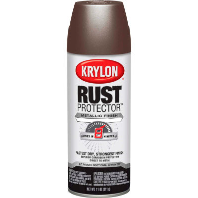 Krylon Rust Protector Metallic Paint Dark Bronze Metallic 11oz. Aerosol Can K06930500 - Pkg Qty 6