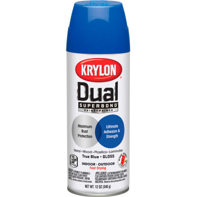 Krylon Dual Paint & Primer Aerosol 12 Oz. Gloss True Blue - K08820001 - Pkg Qty 6