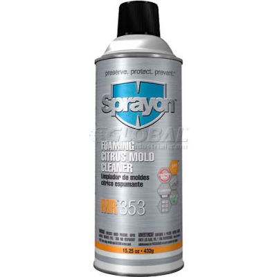 Sprayon MR353 Foaming Citrus Mold Cleaner, 15.25 oz. Aerosol Can - S00353000 - Pkg Qty 12