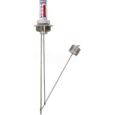 Tank Liquid Level Gauge, Stainless Steel Bushing, Rod & Float, 2" Fitting, 58 + 2"Ext. Depth