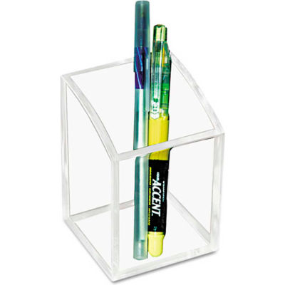 Kantek Clear Acrylic Pencil Cup, 2-3/4"W x 2-3/4"D x 4"H