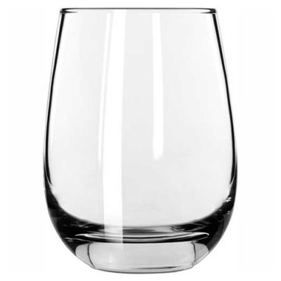 Libbey Glass 231 - White Wine Glass 15.25 Oz., Glassware, Stemless, 12 Pack