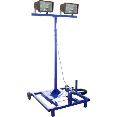 Larson Electronics HAL-2X400MCE, Hazardous Area Light, Extendible Tower W/ Wheels, 2- 400W MH Lights