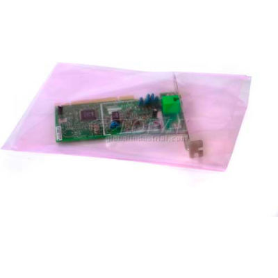 Anime-free Antistatic Bags, 12"W x 12"L 4 Mil Pink, 1000/CASE