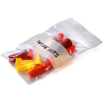 Reclosable Bags w/ White Block, 10"W x 12"L 2 Mil Clear, 1000/CASE