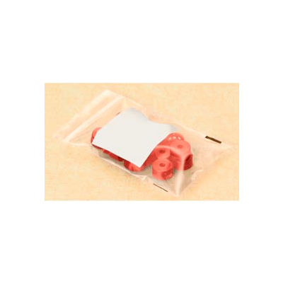 Reclosable Poly Bags W/ Write On Label, 12"W x 15"L, 4 Mil, Clear, 500/Pack