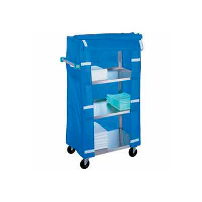 Lakeside® 442 Stainless Steel Linen Service Cart with Cover, 500 lbs. Capacity