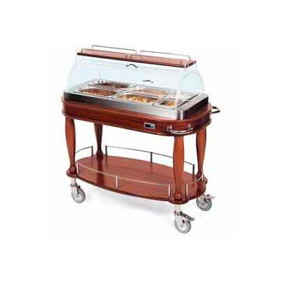 Geneva Lakeside Heated Appetizer Cart w/ Roll Top Dome & Top Shelf, 70180
