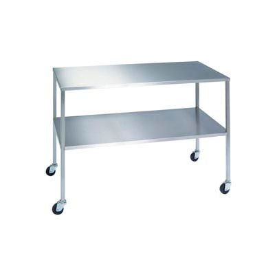 Stainless Steel Instrument Table with Shelf 36L x 20W x 34H