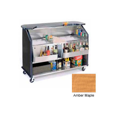 Geneva Lakeside 64" Beverage Bar w/ TWO Insulated Ice Bin, 886-AmberMaple