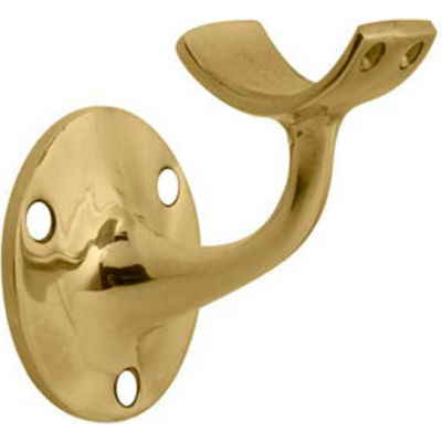 Lavi Industries, Deluxe Handrail Bracket, for 2" Tubing, Polished Brass