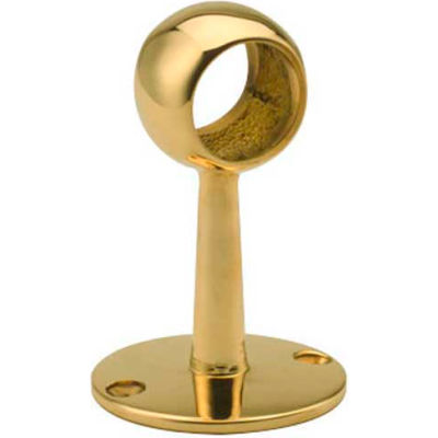Lavi Industries, Ball Center Post, for 1" Tubing, Polished Brass