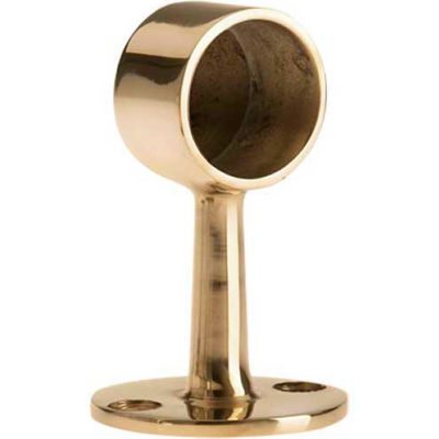 Lavi Industries, Flush End Post, for 1" Tubing, Polished Brass