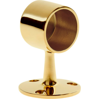 Lavi Industries, Flush End Post, for 1.5" Tubing, Polished Brass