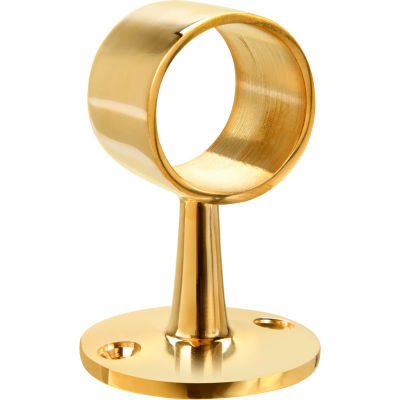 Lavi Industries, Flush Center Post, for 1.5" Tubing, Polished Brass