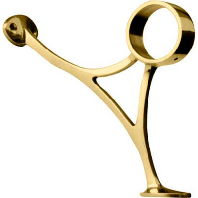 Lavi Industries, Combination Bracket, for 2" Tubing, Polished Brass