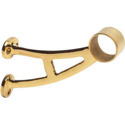 Lavi Industries, Bar Mount Bracket, for 1.5" Tubing, Polished Brass
