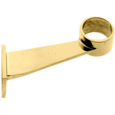 Lavi Industries, Contemporary Bracket, for 2" Tubing, Polished Brass
