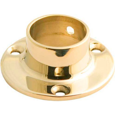 Lavi Industries, Flange, Wall, for 1" Tubing, Polished Brass