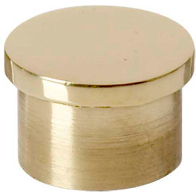 Lavi Industries, End Cap, Flush, for 1" Tubing, Polished Brass