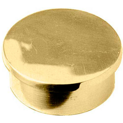 Lavi Industries, End Cap, Flush, for 2" Tubing, Polished Brass