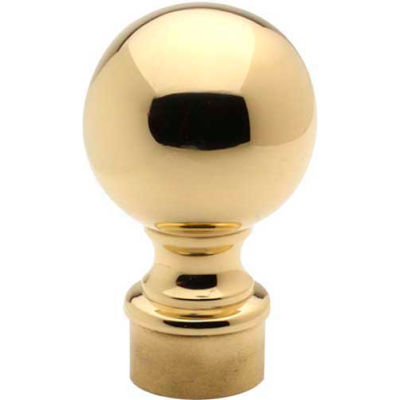 Lavi Industries, Ball Finial, for 1.5" Tubing, Polished Brass