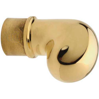 Lavi Industries, Scroll Finial, for 1.5" Tubing, Polished Brass