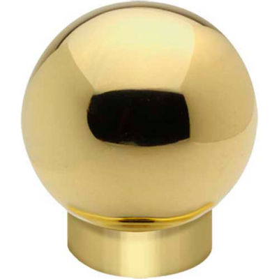 Lavi Industries, Ball Single Outlet, for 1.5" Tubing, Polished Brass