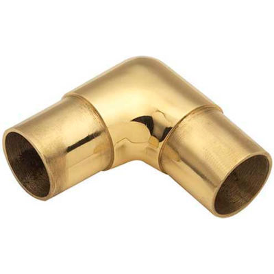 Lavi Industries, Flush Elbow Fitting, for 1.5" Tubing, Polished Brass