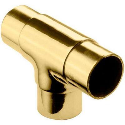 Lavi Industries, Flush Tee Fitting, for 1.5" Tubing, Polished Brass